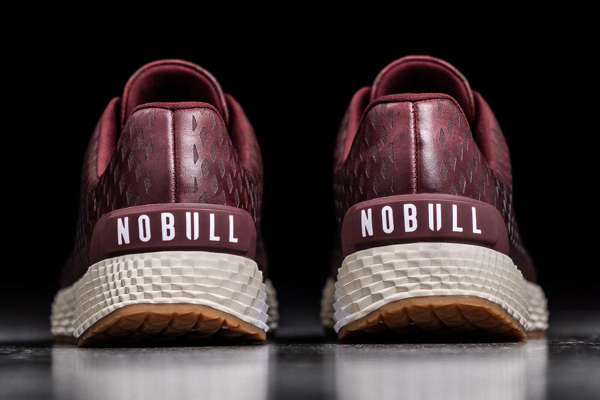 Nobull Leather Runner Women's Running Shoes Burgundy | Australia (FQ8615)